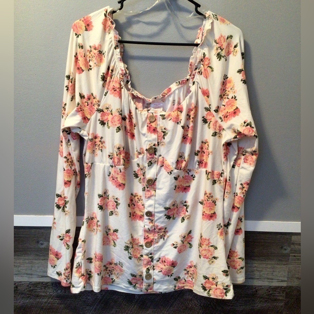 3xl long sleeve round low cut shirt (0058)